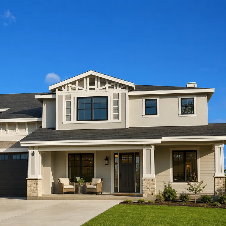 Finished residential exterior concept